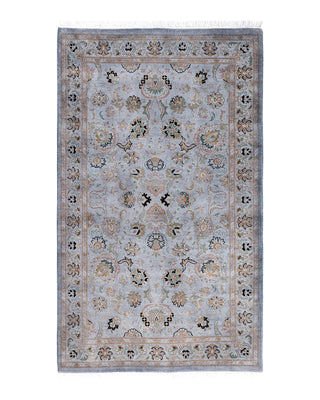 Contemporary Overyed Wool Hand Knotted Gray Area Rug 3' 0" x 5' 1"