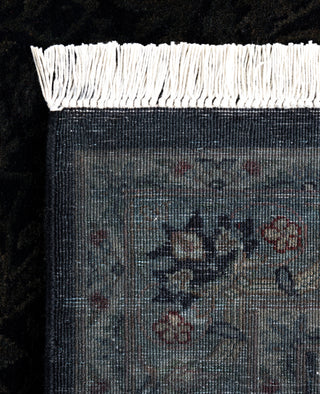 Contemporary Overdyed Wool Hand Knotted Black Area Rug 3' 2" x 5' 3"