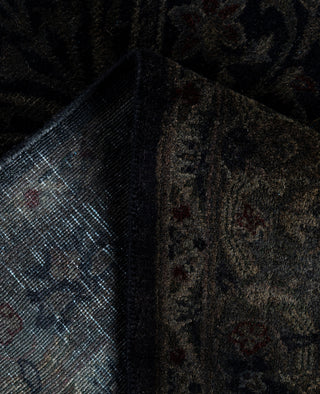 Contemporary Overdyed Wool Hand Knotted Black Area Rug 3' 2" x 5' 3"