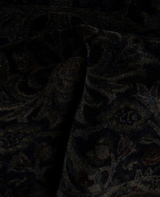 Contemporary Overdyed Wool Hand Knotted Black Area Rug 3' 2" x 5' 3"