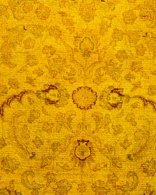 Contemporary Hand-Knotted Overdyed Yellow Area Rug 3' 0" x 5' 0"