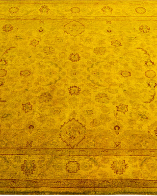 Contemporary Hand-Knotted Overdyed Yellow Area Rug 3' 0" x 5' 0"