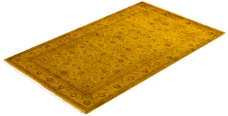 Contemporary Hand-Knotted Overdyed Yellow Area Rug 3' 0" x 5' 0"