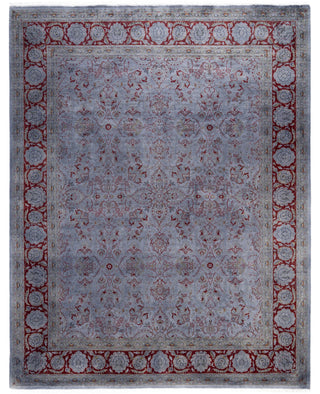 Contemporary Overdyed Wool Hand Knotted Gray Area Rug 8' 1" x 10' 4"