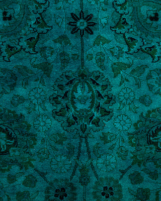 Contemporary Hand-Knotted Overdyed Blue Area Rug 3' 2" x 5' 0"