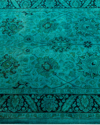 Contemporary Hand-Knotted Overdyed Blue Area Rug 3' 2" x 5' 0"