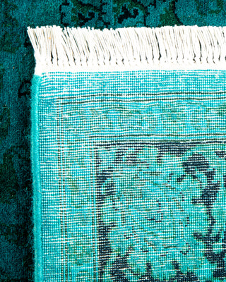 Contemporary Hand-Knotted Overdyed Blue Area Rug 3' 2" x 5' 0"