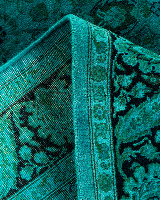 Contemporary Hand-Knotted Overdyed Blue Area Rug 3' 2" x 5' 0"