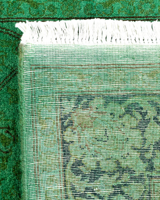 Contemporary Hand-Knotted Overdyed Green Area Rug 3' 2" x 5' 1"