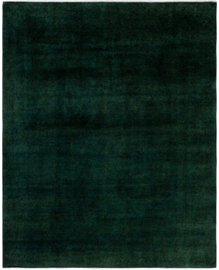 Contemporary Overdyed Wool Hand Knotted Green Area Rug 8' 2" x 10' 0"