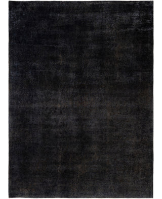 Contemporary Overdyed Wool Hand Knotted Black Area Rug 9' 3" x 12' 2"