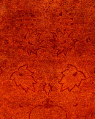 Contemporary Hand-Knotted Overdyed Red Area Rug 9' 2" x 12' 8"