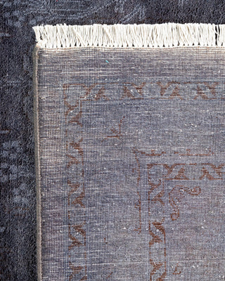 Contemporary Hand-Knotted Overdyed Purple Area Rug 9' 1" x 12' 3"