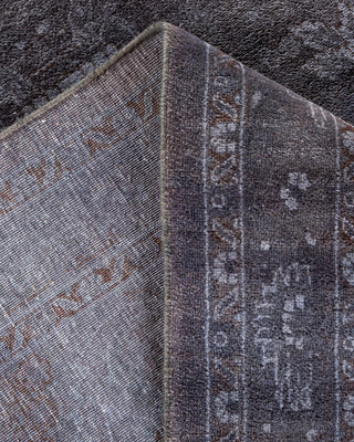 Contemporary Hand-Knotted Overdyed Purple Area Rug 9' 1" x 12' 3"