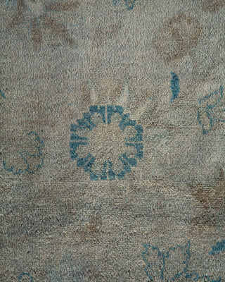 Contemporary Hand-Knotted Overdyed Gray Area Rug 9' 1" x 12' 1"