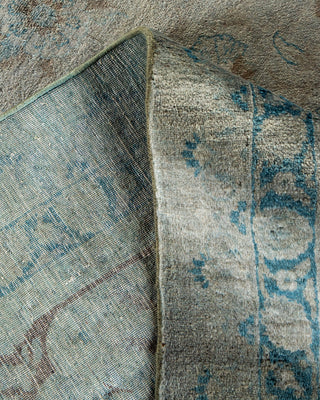 Contemporary Hand-Knotted Overdyed Gray Area Rug 9' 1" x 12' 1"