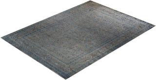 Contemporary Hand-Knotted Overdyed Gray Area Rug 9' 1" x 12' 1"