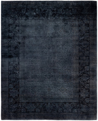 Contemporary Overdyed Wool Hand Knotted Black Area Rug 8' 3" x 10' 1"