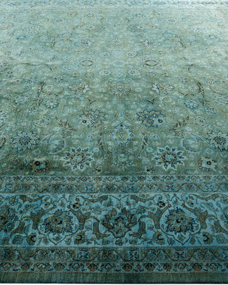 Contemporary Hand Knotted Overdyed Gray Area Rug 9' 2" x 11' 10"