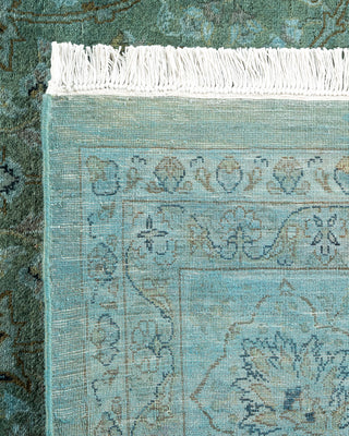 Contemporary Hand Knotted Overdyed Gray Area Rug 9' 2" x 11' 10"