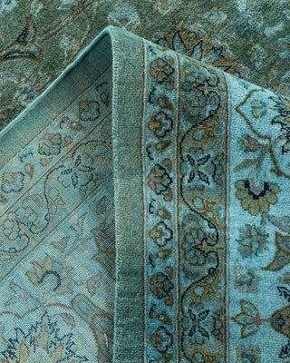 Contemporary Hand Knotted Overdyed Gray Area Rug 9' 2" x 11' 10"