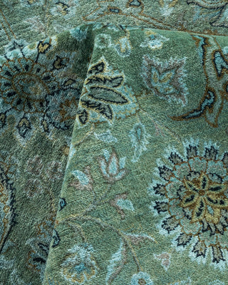 Contemporary Hand Knotted Overdyed Gray Area Rug 9' 2" x 11' 10"