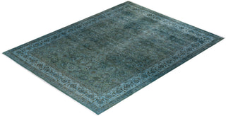 Contemporary Hand Knotted Overdyed Gray Area Rug 9' 2" x 11' 10"