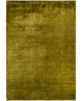 Contemporary Overdyed Wool Hand Knotted Green Area Rug 6' 1" x 8' 10"