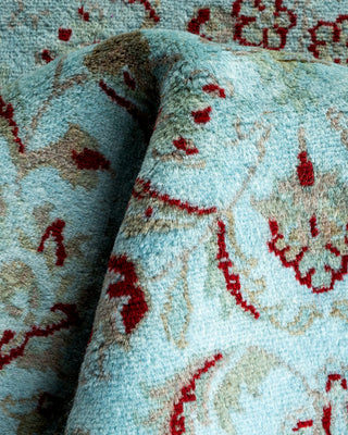 Contemporary Hand Knotted Overdyed Blue Area Rug 3' 1" x 5' 3"
