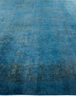 Contemporary Hand Knotted  Blue Area Rug 9' 2" x 12' 2"