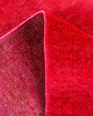 Contemporary Hand Knotted Overdyed Pink Area Rug 8' 10" x 12' 2"