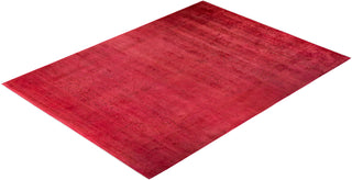 Contemporary Hand Knotted Overdyed Pink Area Rug 8' 10" x 12' 2"