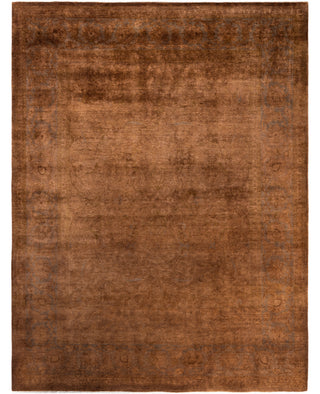 Contemporary Overdyed Wool Hand Knotted Brown Area Rug 8' 1" x 10' 6"