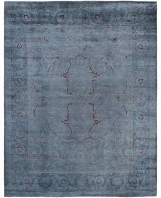 Contemporary Overdyed Wool Hand Knotted Gray Area Rug 8' 0" x 10' 1"