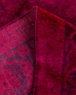 Contemporary Hand-Knotted Overdyed Pink Area Rug 9' 3" x 12' 3"
