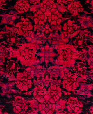 Contemporary Overdyed Wool Hand Knotted Pink Area Rug 3' 1" x 5' 4"