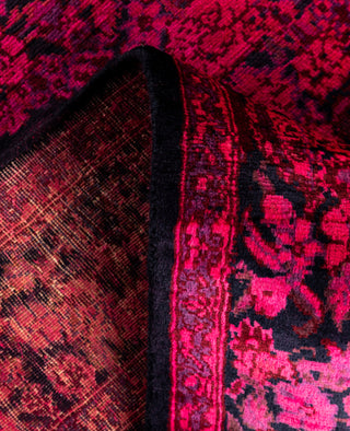 Contemporary Overdyed Wool Hand Knotted Pink Area Rug 3' 1" x 5' 4"