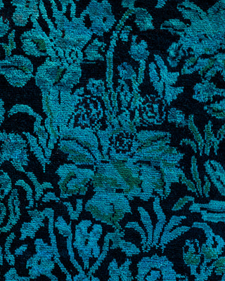 Contemporary Hand-Knotted Overdyed Black Area Rug 3' 2" x 5' 0"