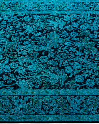 Contemporary Hand-Knotted Overdyed Black Area Rug 3' 2" x 5' 0"