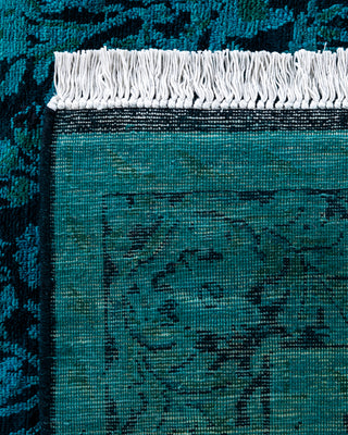 Contemporary Hand-Knotted Overdyed Black Area Rug 3' 2" x 5' 0"