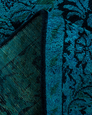 Contemporary Hand-Knotted Overdyed Black Area Rug 3' 2" x 5' 0"