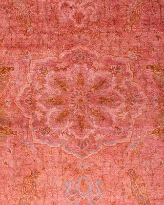 Contemporary Hand-Knotted Overdyed Pink Area Rug 3' 4" x 5' 3"