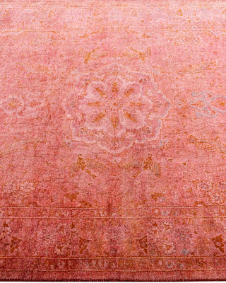 Contemporary Hand-Knotted Overdyed Pink Area Rug 3' 4" x 5' 3"