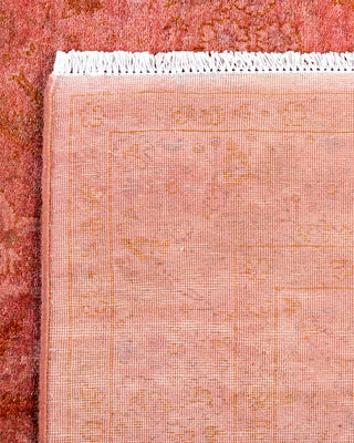 Contemporary Hand-Knotted Overdyed Pink Area Rug 3' 4" x 5' 3"