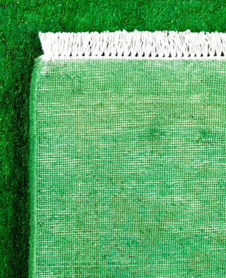 Contemporary Overdyed Wool Hand Knotted Green Area Rug 3' 3" x 5' 3"