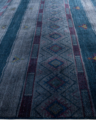 Modern, One-of-a-Kind Hand-Knotted Area Rug  - Gray, 9' 1" x 11' 10"