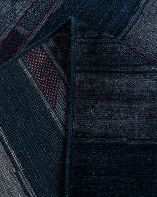 Modern, One-of-a-Kind Hand-Knotted Area Rug  - Gray, 9' 1" x 11' 10"