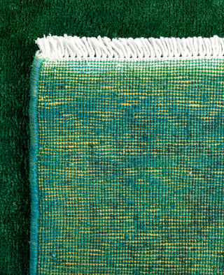 Contemporary Overdyed Wool Hand Knotted Green Area Rug 3' 1" x 5' 3"