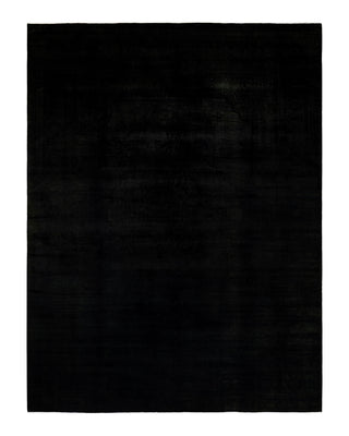 Contemporary Fine Vibrance Black Wool Area Rug 10' 4" x 13' 9"