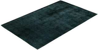Contemporary Overdyed Wool Hand Knotted Black Area Rug 3' 3" x 5' 3"